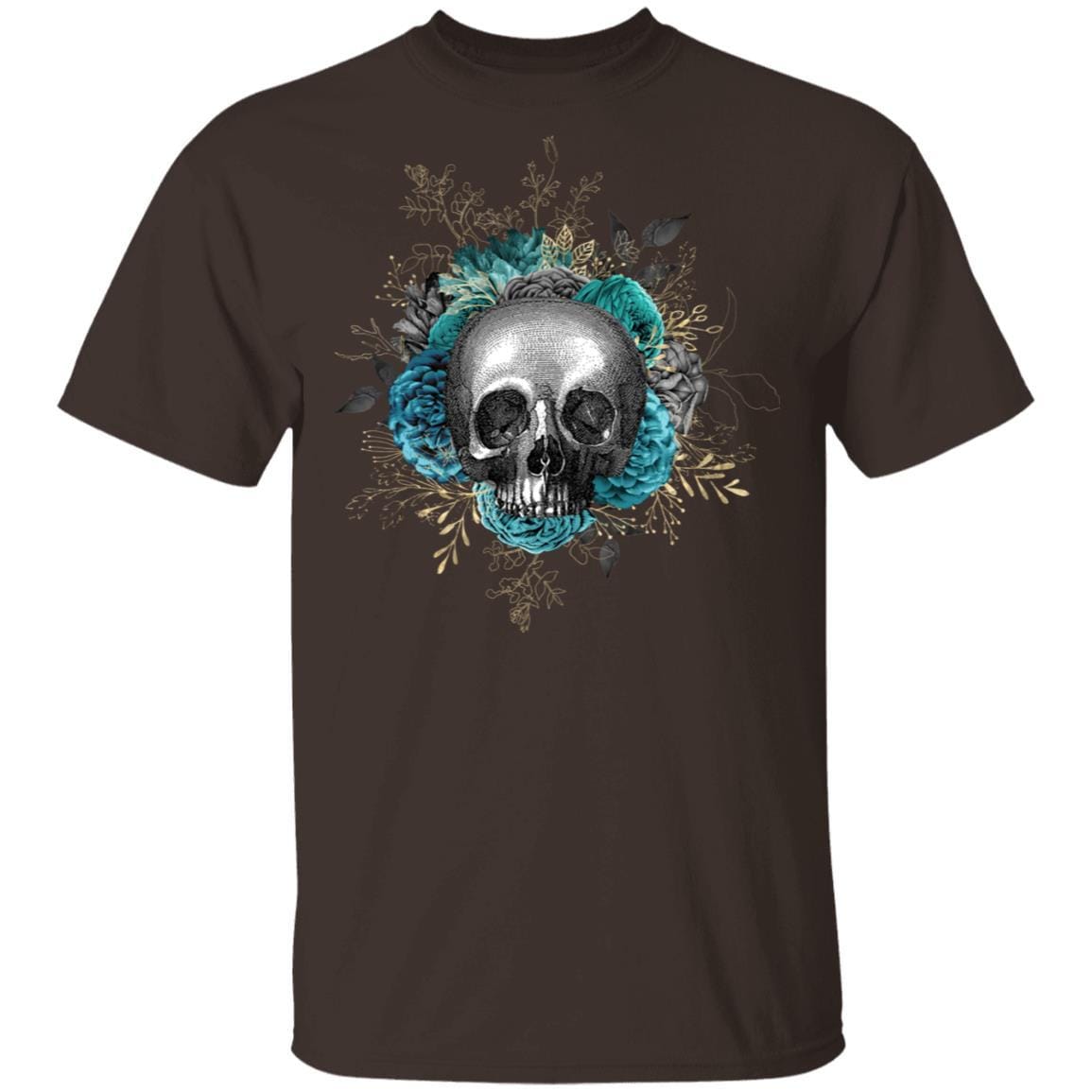 T-Shirts Dark Chocolate / S Winey Bitches Co Skull Design #3 5.3 oz. T-Shirt WineyBitchesCo