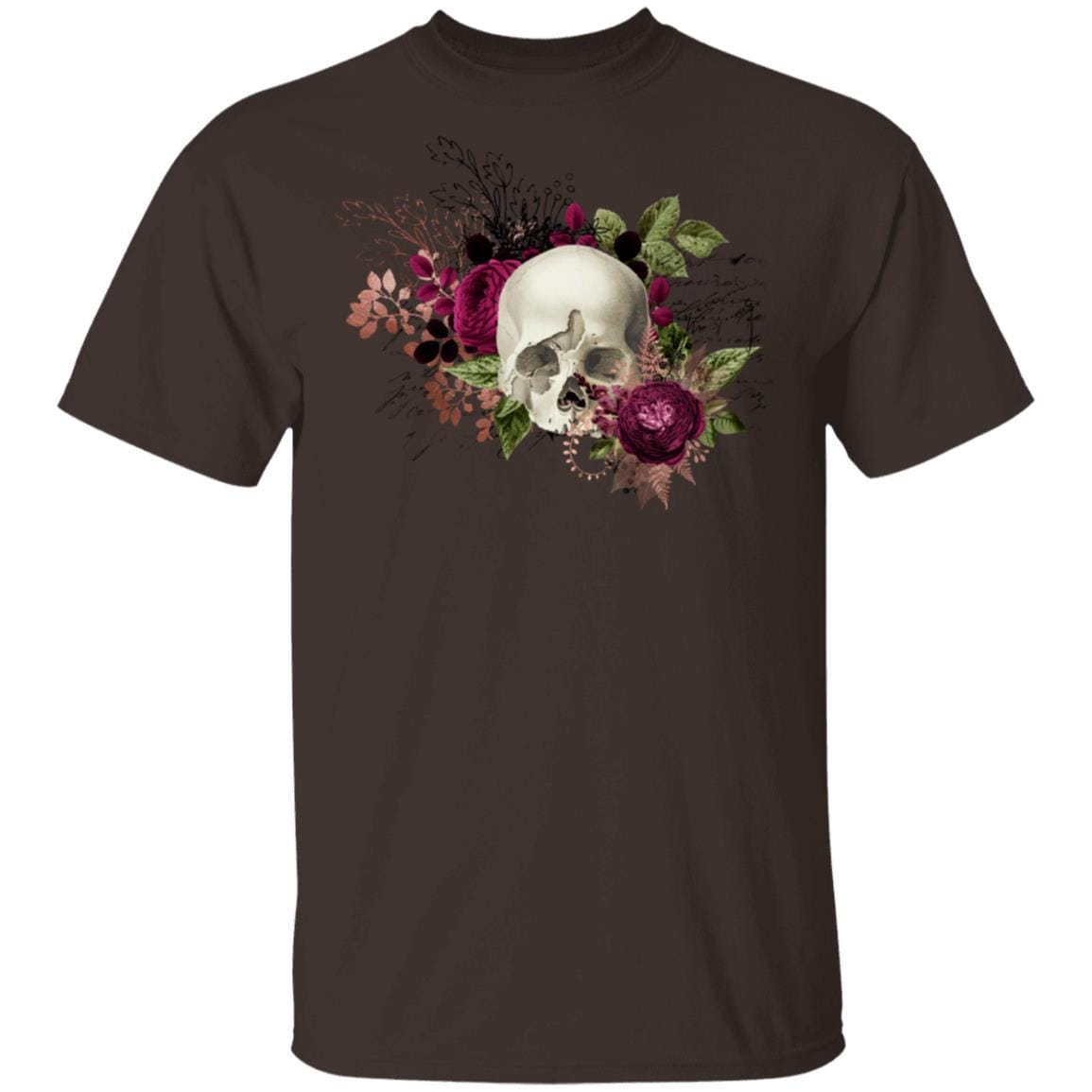 T-Shirts Dark Chocolate / S Winey Bitches Co Skull Design #6 5.3 oz. T-Shirt WineyBitchesCo