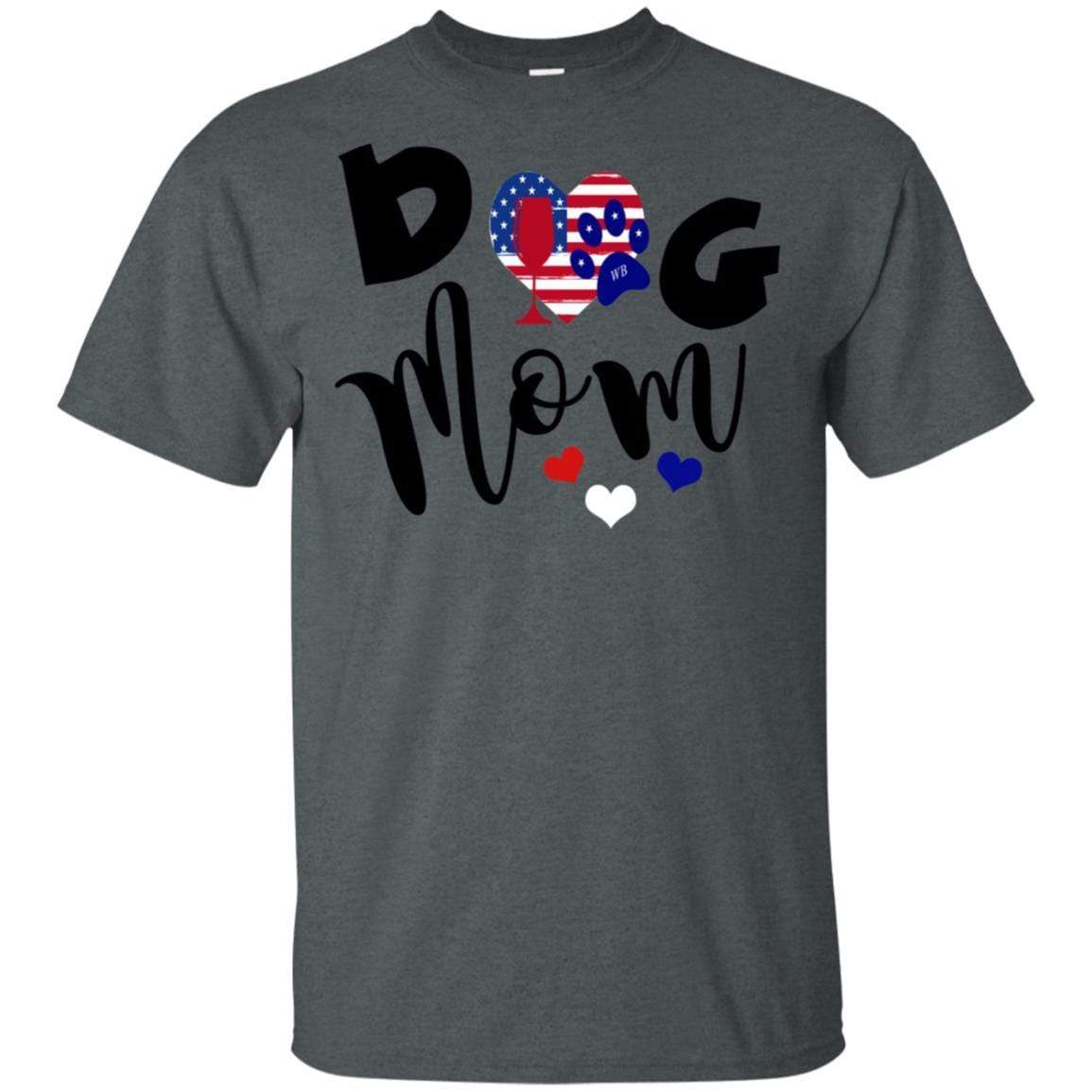 T-Shirts Dark Heather / S WineyBitches.Co American Dog Mom Ultra Cotton T-Shirt WineyBitchesCo