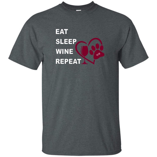 T-Shirts Dark Heather / S WineyBitches.Co "Eat, Sleep, Wine, Repeat" Ultra Cotton T-Shirt WineyBitchesCo