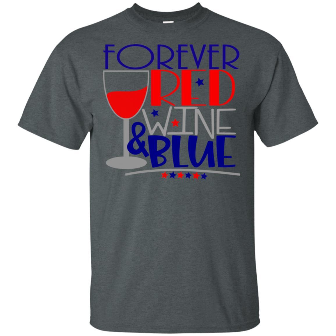 T-Shirts Dark Heather / S WineyBitches.Co Forever Red Wine and Blue Ultra Cotton T-Shirt WineyBitchesCo