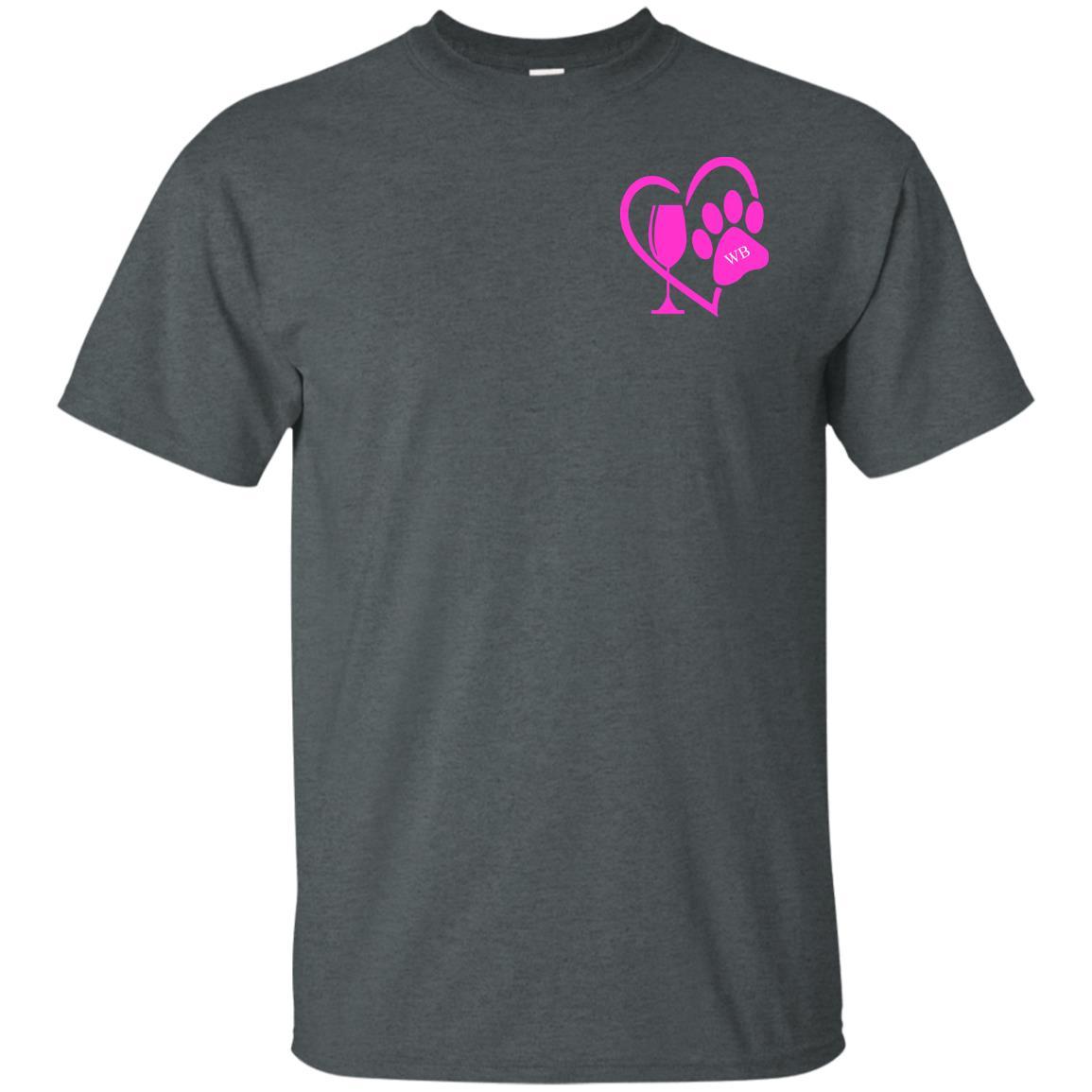 T-Shirts Dark Heather / S WineyBitches.co "K9 Confetti" Ultra Cotton T-Shirt Duel Print WineyBitchesCo