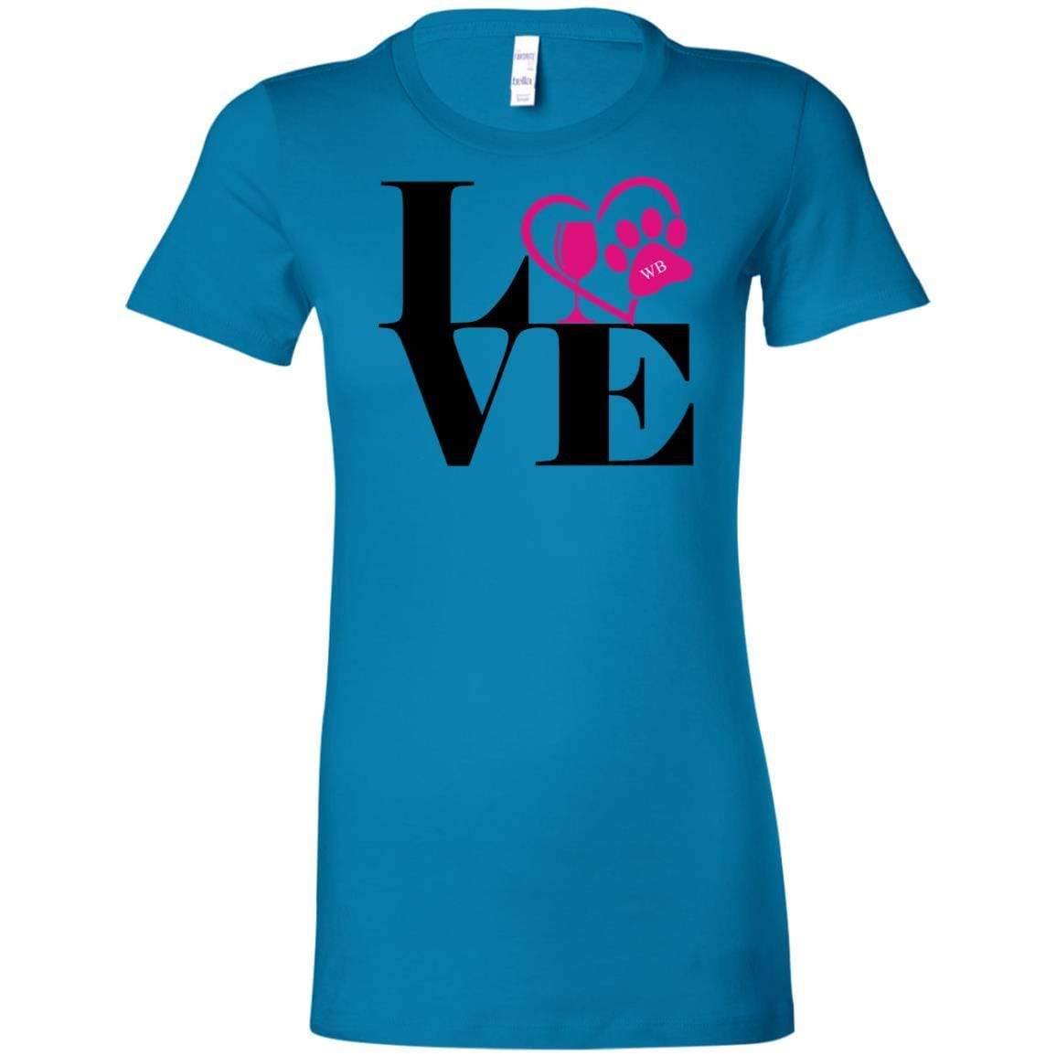 T-Shirts Deep Teal / S WineyBitches.Co "Love Paw 2" Ladies' Favorite T-Shirt WineyBitchesCo
