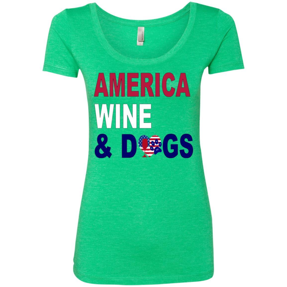 T-Shirts Envy / S WineyBitches.Co America Wine and Dogs Ladies' Triblend Scoop WineyBitchesCo