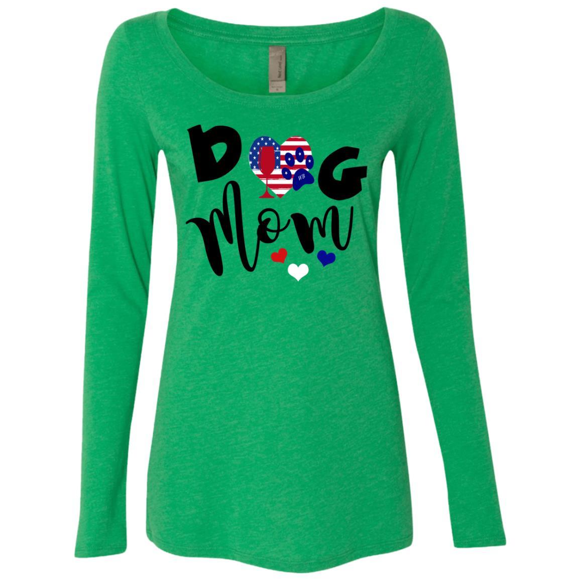 T-Shirts Envy / S WineyBitches.Co Dog Mom Ladies' Triblend LS Scoop WineyBitchesCo