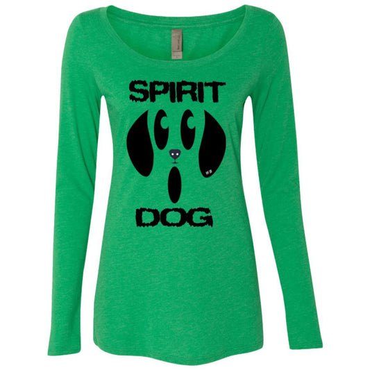 T-Shirts Envy / S WineyBitches.Co "Spirit Dog" Halloween Ladies' Triblend LS Scoop WineyBitchesCo