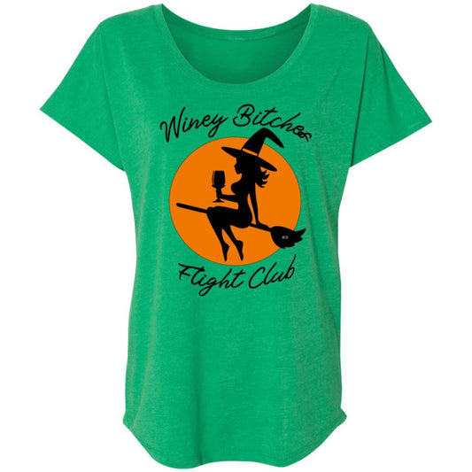 T-Shirts Envy / X-Small WineyBitches.Co "Winey Bitches Flight Club" Ladies' Triblend Dolman Sleeve WineyBitchesCo