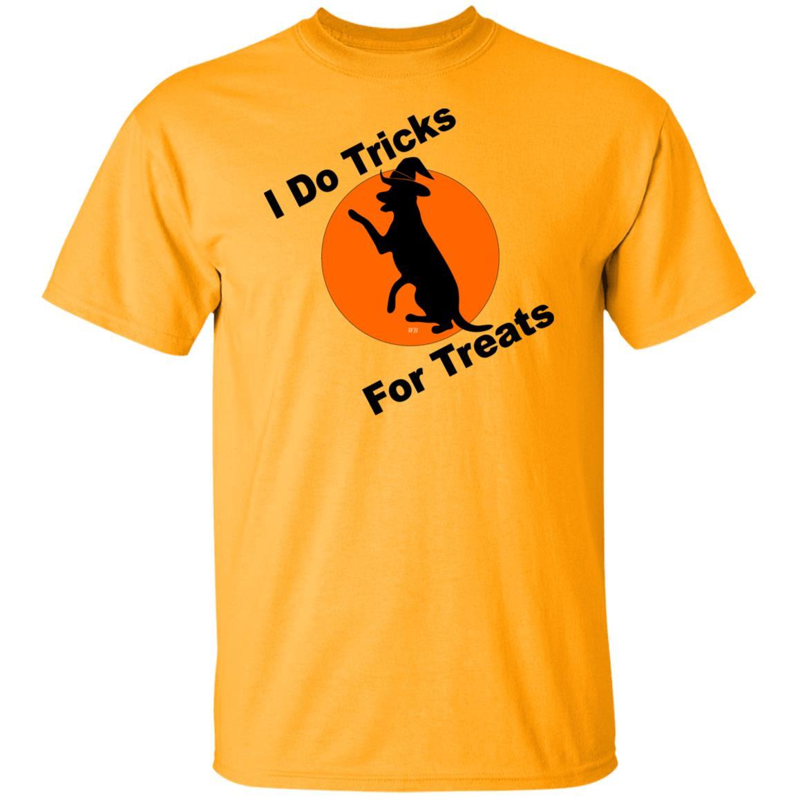 T-Shirts Gold / S WineyBitches.Co "I Do Tricks For Treats" Dog- Ultra Cotton T-Shirt WineyBitchesCo