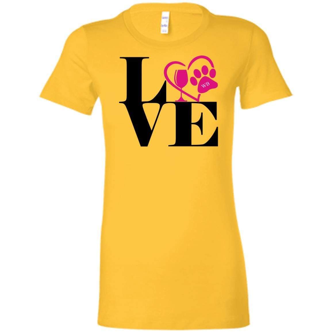 T-Shirts Gold / S WineyBitches.Co "Love Paw 2" Ladies' Favorite T-Shirt WineyBitchesCo