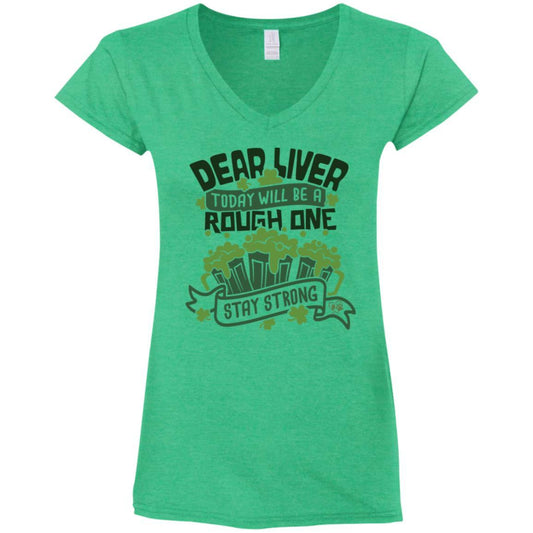 T-Shirts Heather Irish Green / S Winey Bitches Co Ladies' Fitted Softstyle 4.5 oz V-Neck T-Shirt WineyBitchesCo