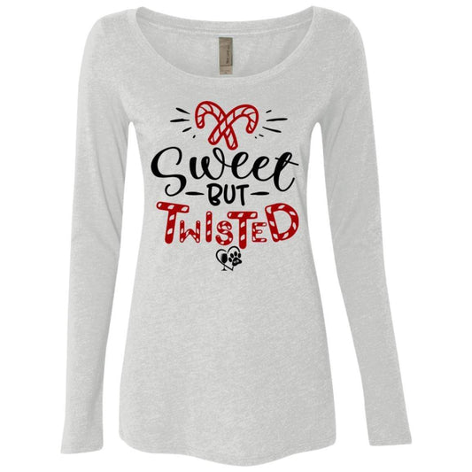 T-Shirts Heather White / S WineyBitches.Co Ladies' Triblend LS Scoop WineyBitchesCo