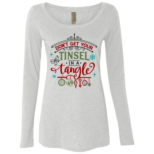 T-Shirts Heather White / S WineyBitches.Co Ladies' Triblend LS Scoop WineyBitchesCo