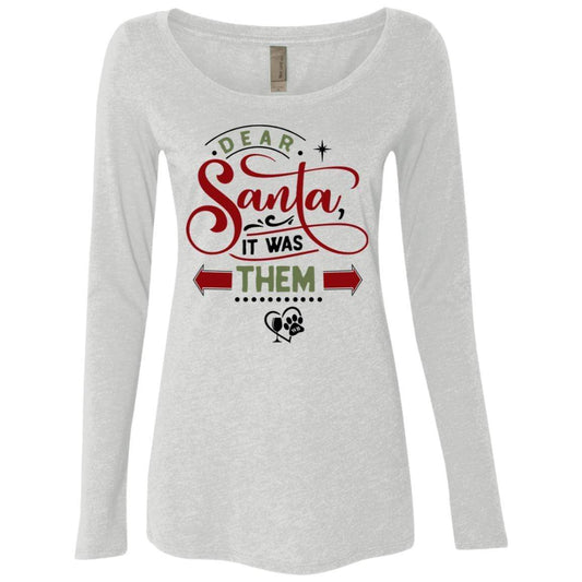 T-Shirts Heather White / S WineyBitches.Co Ladies' Triblend LS Scoop WineyBitchesCo