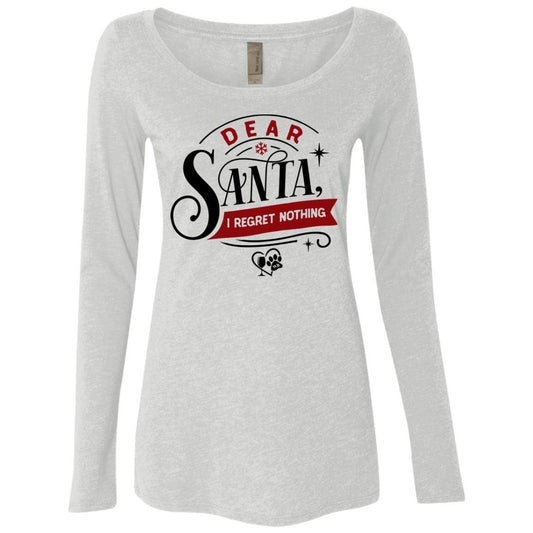 T-Shirts Heather White / S WineyBitches.Co Ladies' Triblend LS Scoop WineyBitchesCo