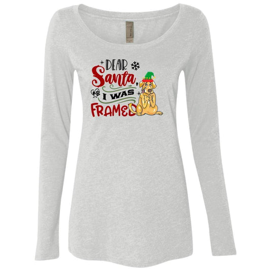 T-Shirts Heather White / S WineyBitches.Co Ladies' Triblend LS Scoop WineyBitchesCo