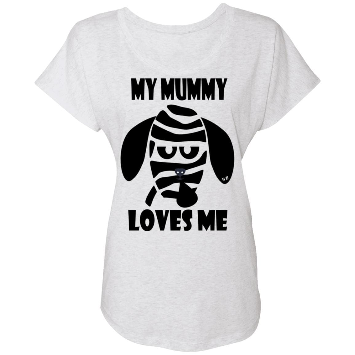T-Shirts Heather White / X-Small WineyBitches.Co "My Mummy Loves Me" Halloween Ladies' Triblend Dolman Sleeve WineyBitchesCo