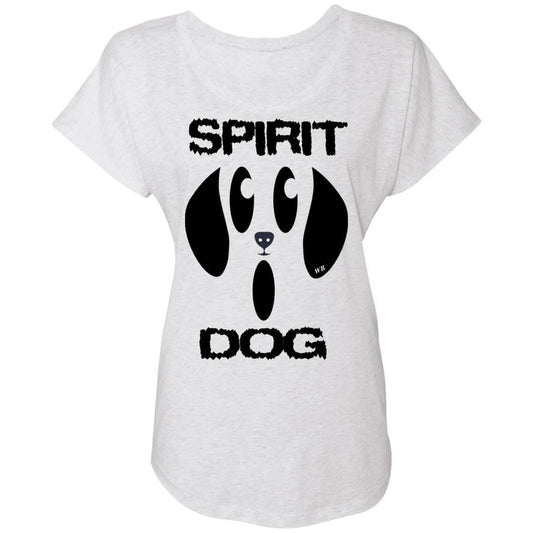 T-Shirts Heather White / X-Small WineyBitches.Co "Spirit Dog" Halloween style Ladies' Triblend Dolman Sleeve WineyBitchesCo