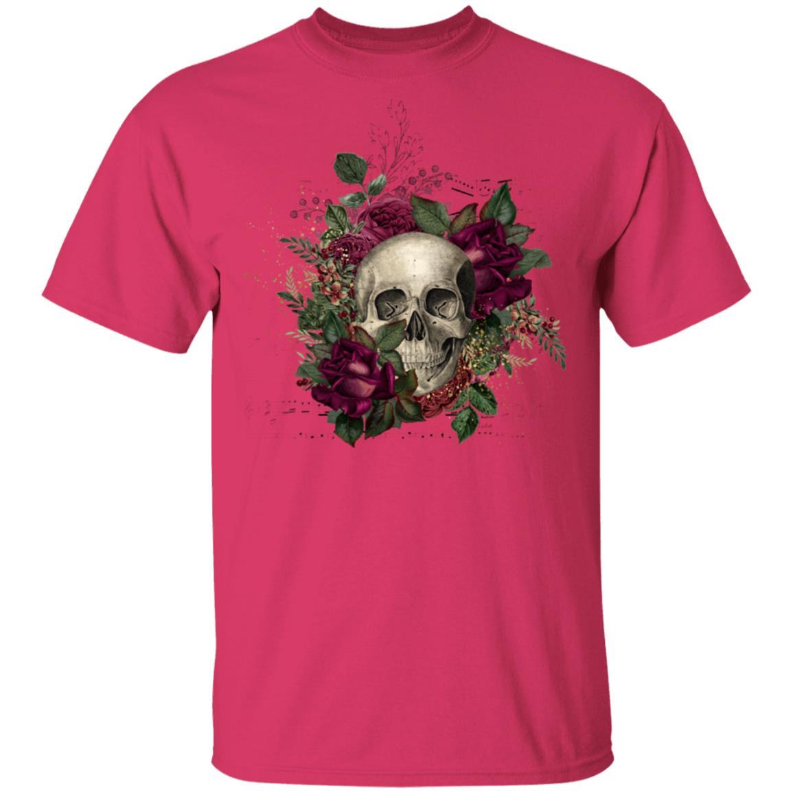 T-Shirts Heliconia / S Winey Bitches Co Skull Design #2 5.3 oz. T-Shirt WineyBitchesCo