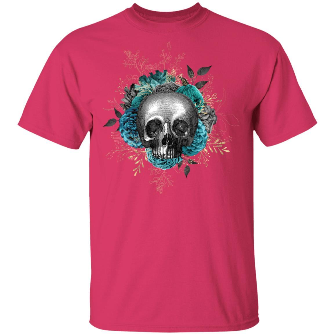 T-Shirts Heliconia / S Winey Bitches Co Skull Design #3 5.3 oz. T-Shirt WineyBitchesCo