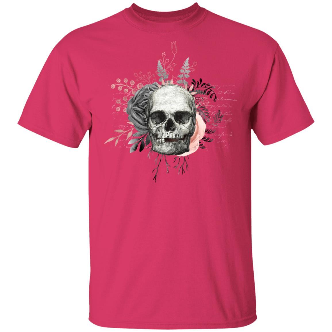 T-Shirts Heliconia / S Winey Bitches Co Skull Design #4 5.3 oz. T-Shirt WineyBitchesCo
