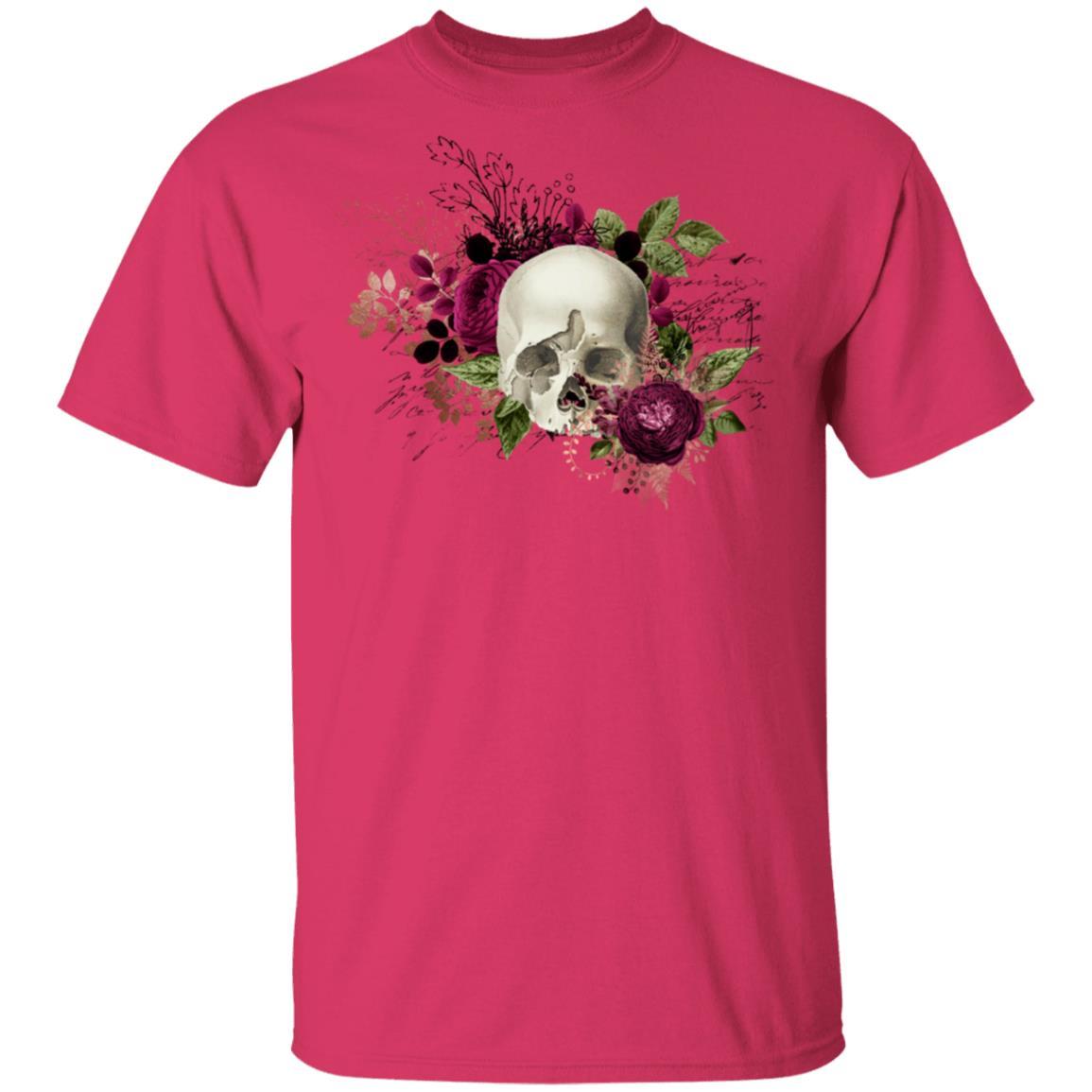T-Shirts Heliconia / S Winey Bitches Co Skull Design #6 5.3 oz. T-Shirt WineyBitchesCo