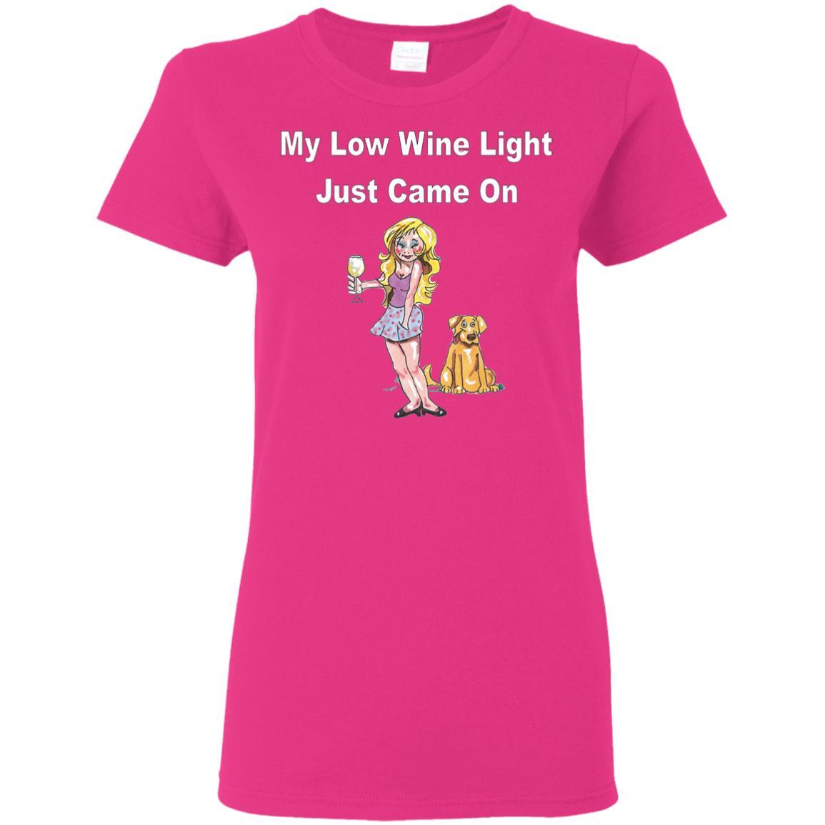 T-Shirts Heliconia / S WineyBitches.co 'Low Wine Light" Ladies' 5.3 oz. T-Shirt WineyBitchesCo