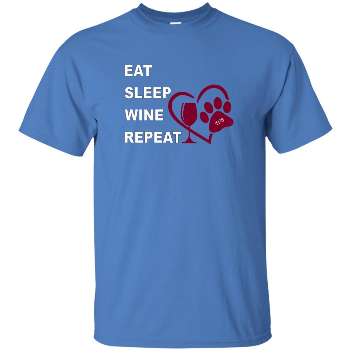 T-Shirts Iris / S WineyBitches.Co "Eat, Sleep, Wine, Repeat" Ultra Cotton T-Shirt WineyBitchesCo