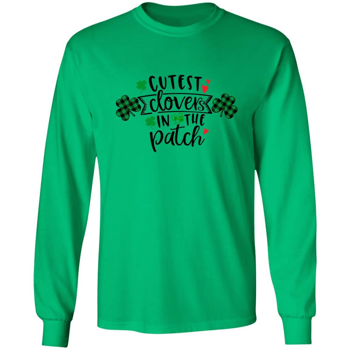 T-Shirts Irish Green / S Winey Bitches Co "Cutest Clovers in the Patch" LS Ultra Cotton T-Shirt WineyBitchesCo