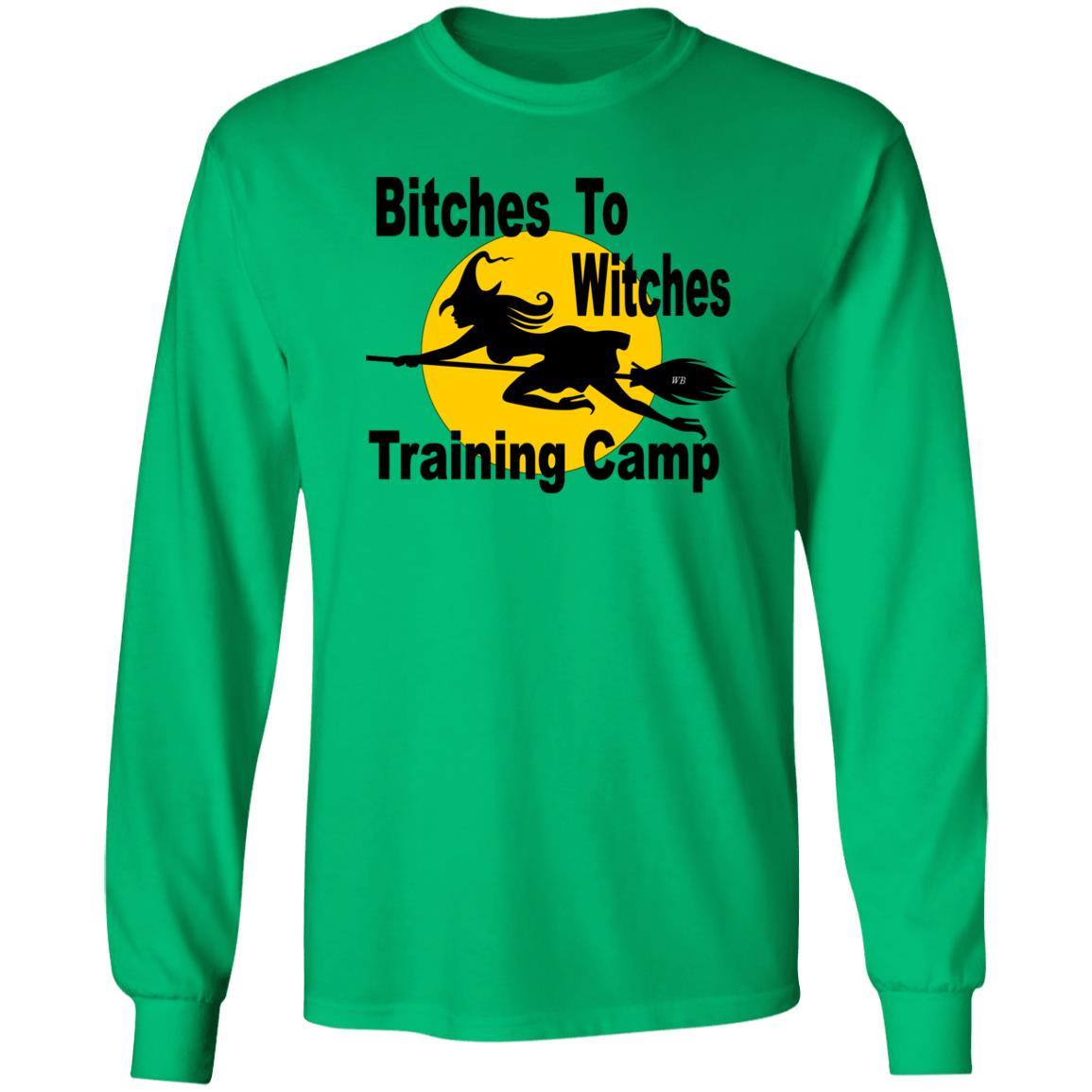 T-Shirts Irish Green / S WineyBitches.Co "Bitches To Witches Training Camp" LS Ultra Cotton T-Shirt WineyBitchesCo