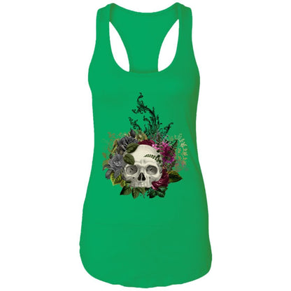 T-Shirts Kelly Green / X-Small Winey Bitches Co Skull Design #1 Ladies Ideal Racerback Tank WineyBitchesCo