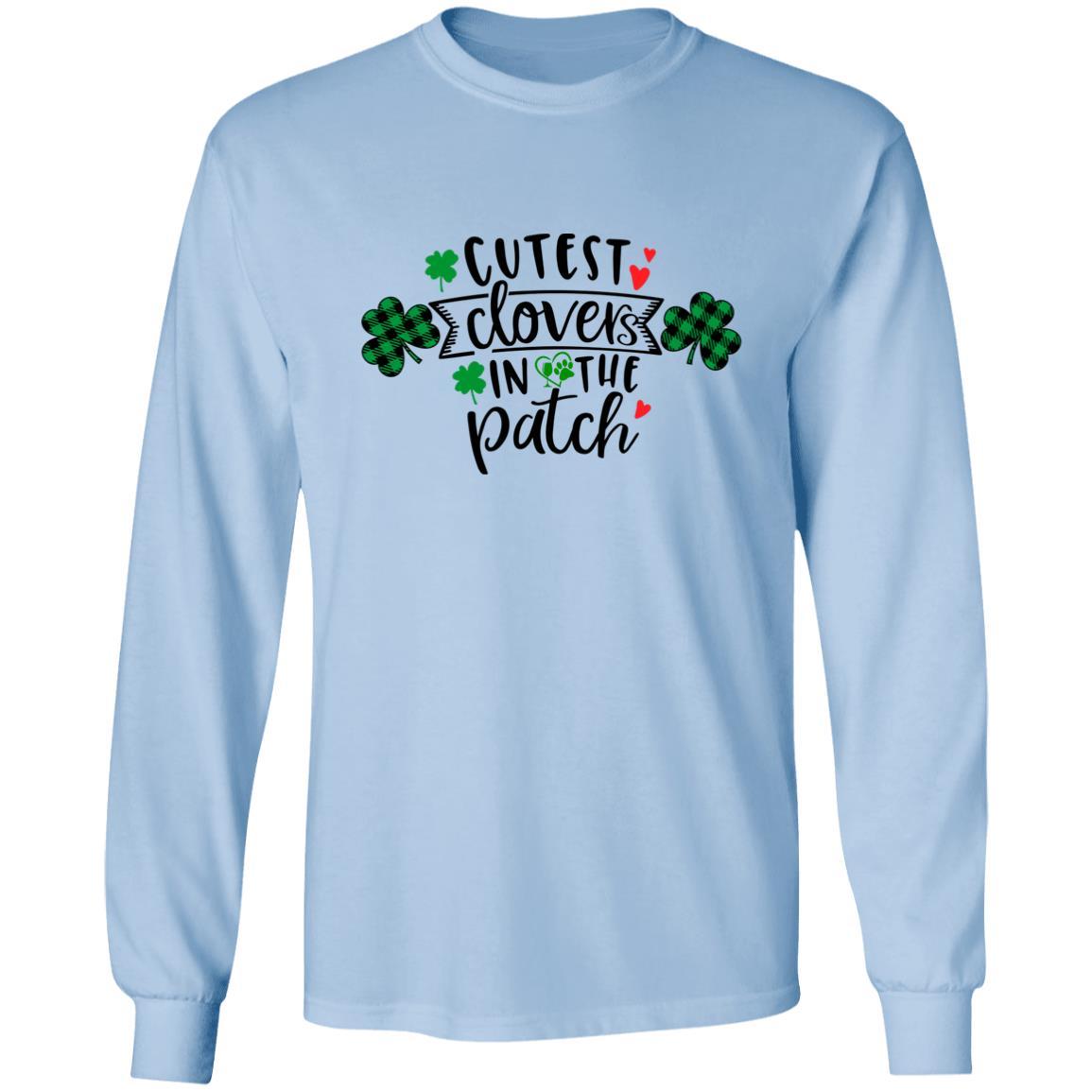 T-Shirts Light Blue / S Winey Bitches Co "Cutest Clovers in the Patch" LS Ultra Cotton T-Shirt WineyBitchesCo
