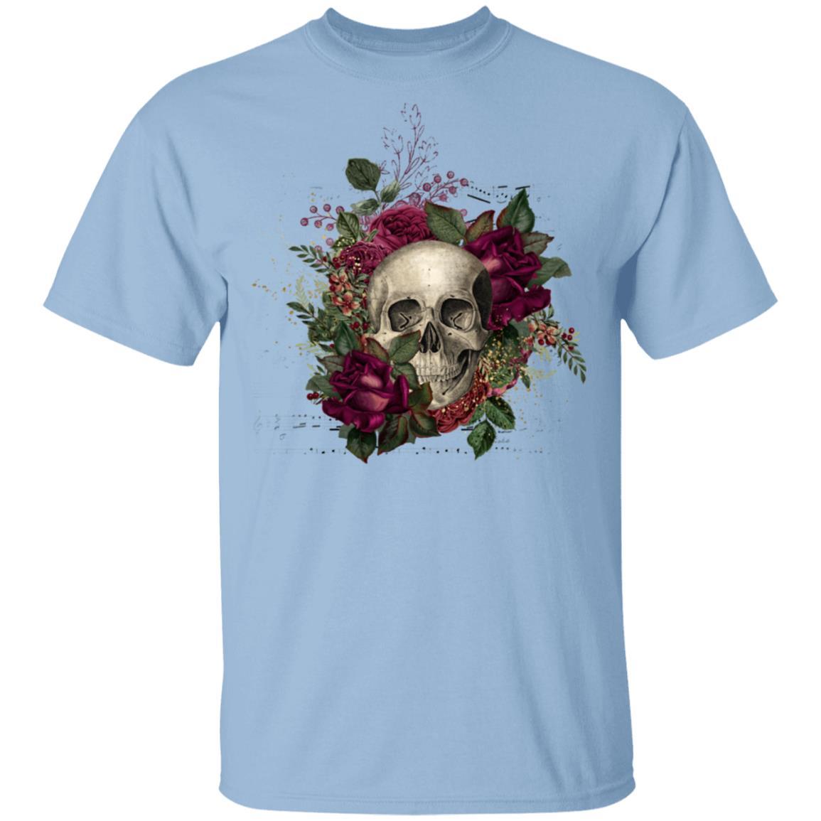 T-Shirts Light Blue / S Winey Bitches Co Skull Design #2 5.3 oz. T-Shirt WineyBitchesCo