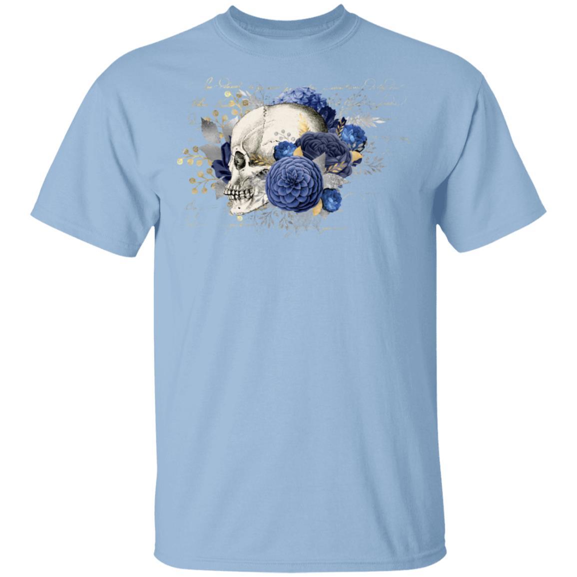 T-Shirts Light Blue / S Winey Bitches Co Skull Design #5 5.3 oz. T-Shirt WineyBitchesCo