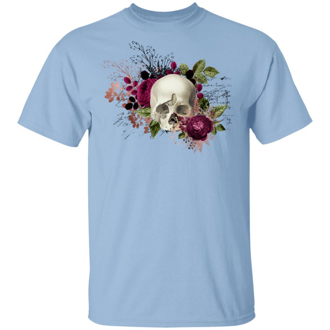 T-Shirts Light Blue / S Winey Bitches Co Skull Design #6 5.3 oz. T-Shirt WineyBitchesCo