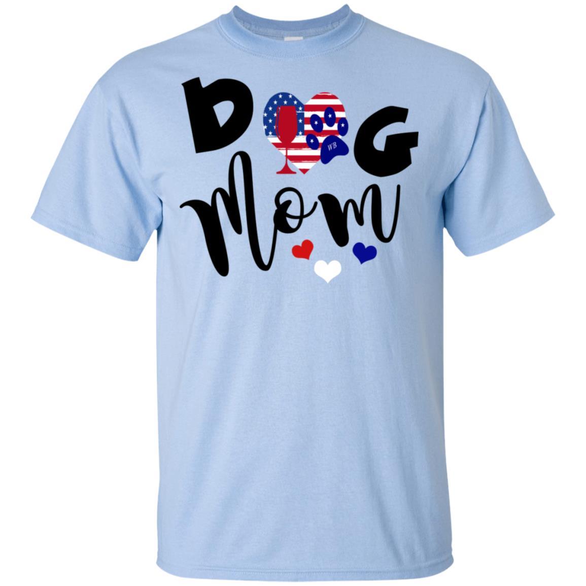 T-Shirts Light Blue / S WineyBitches.Co American Dog Mom Ultra Cotton T-Shirt WineyBitchesCo