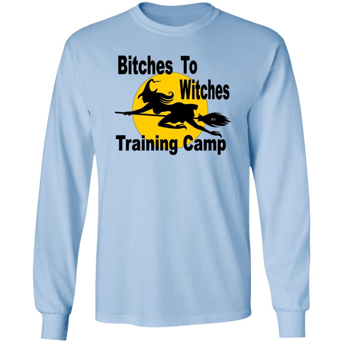T-Shirts Light Blue / S WineyBitches.Co "Bitches To Witches Training Camp" LS Ultra Cotton T-Shirt WineyBitchesCo