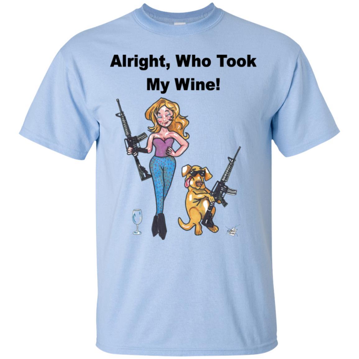 T-Shirts Light Blue / S WineyBitches.co "Who Took My Wine" Ultra Cotton T-Shirt WineyBitchesCo