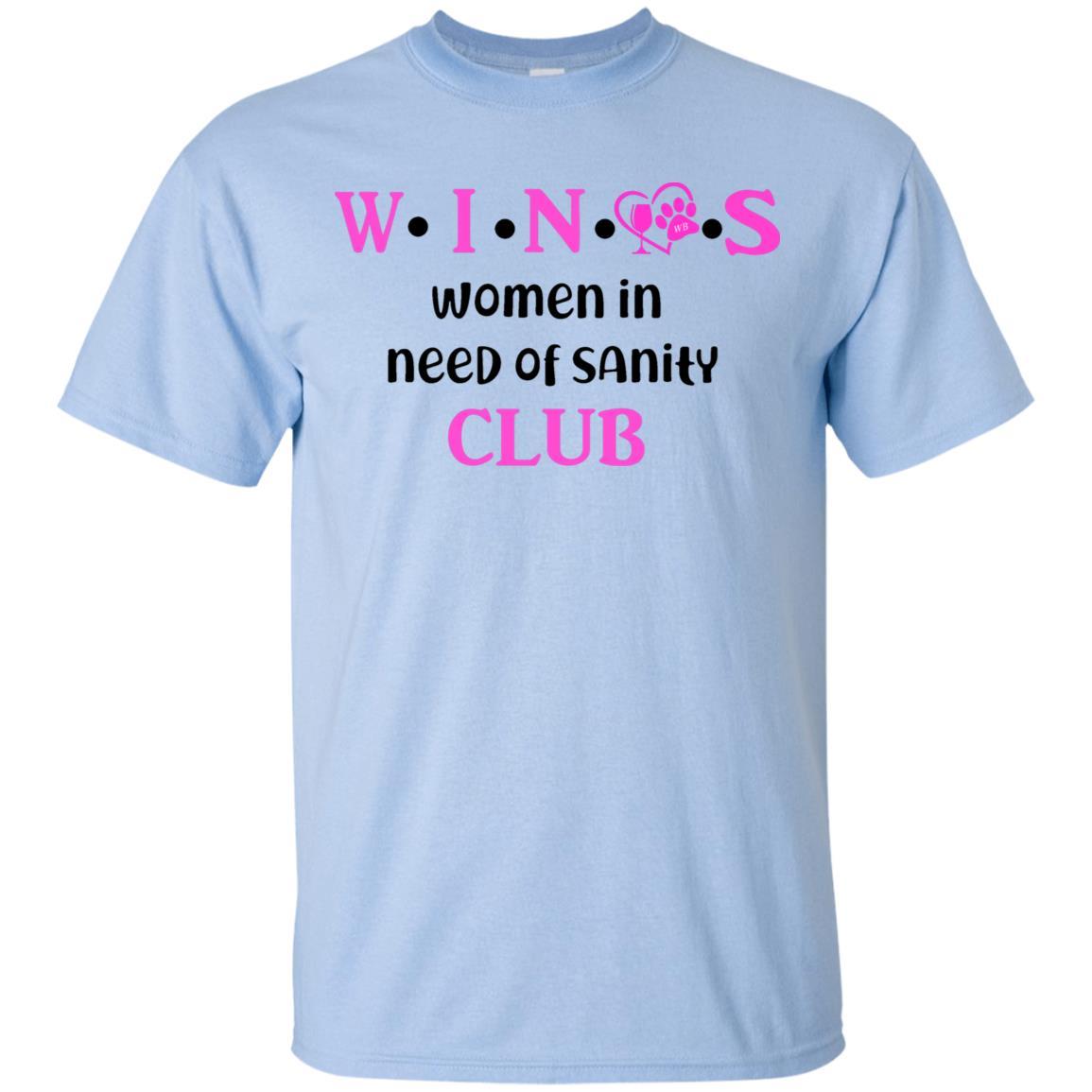 T-Shirts Light Blue / S WineyBitches.Co WINOS Club Ultra Cotton T-Shirt (Pink Lettering) WineyBitchesCo