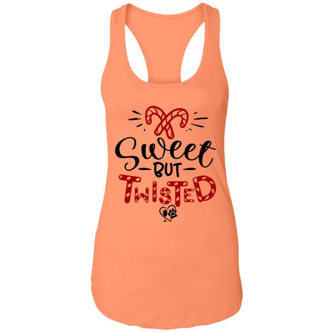 T-Shirts Light Orange / X-Small WineyBitches.Co "Sweet But Twisted" Ladies Ideal Racerback Tank WineyBitchesCo