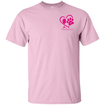 T-Shirts Light Pink / S WB " I Support Drink A Cup Save A Pup" Ultra Cotton T-Shirt Double graphics WineyBitchesCo