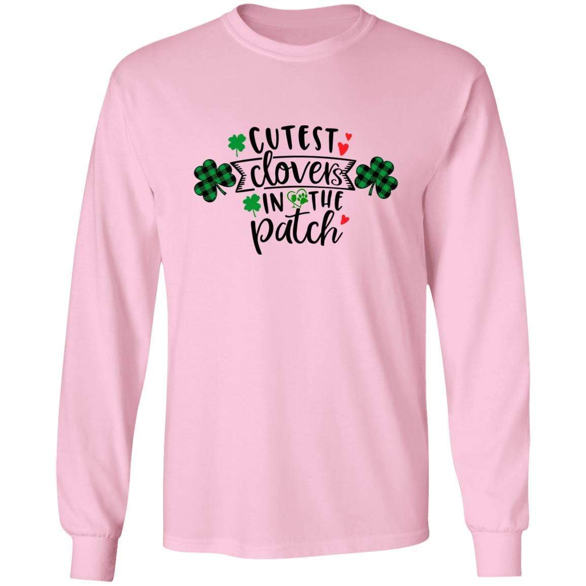 T-Shirts Light Pink / S Winey Bitches Co "Cutest Clovers in the Patch" LS Ultra Cotton T-Shirt WineyBitchesCo