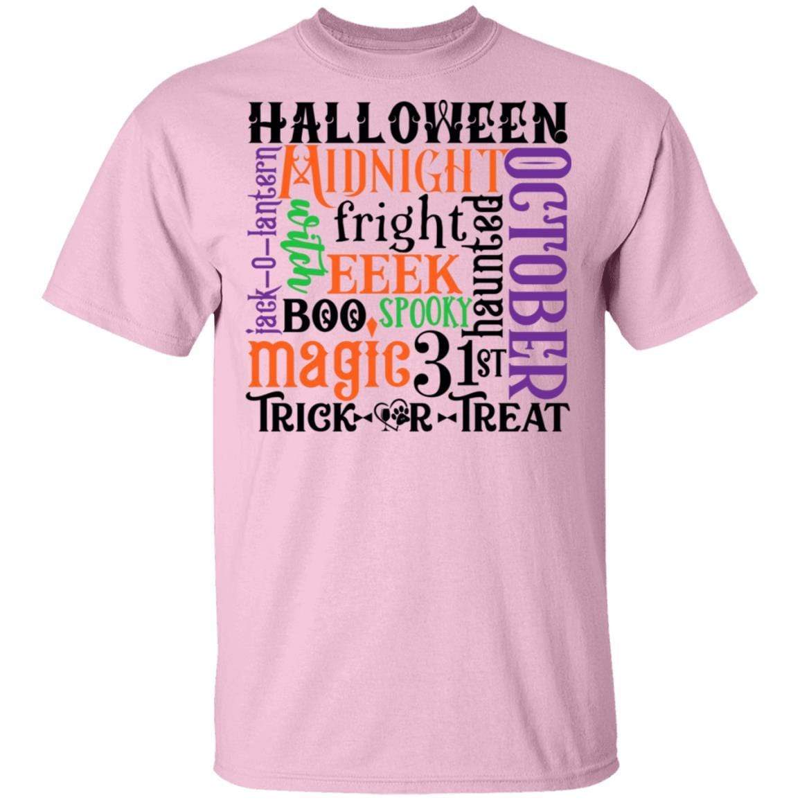 T-Shirts Light Pink / S Winey Bitches Co "Halloween Word Jumble" 5.3 oz. T-Shirt WineyBitchesCo