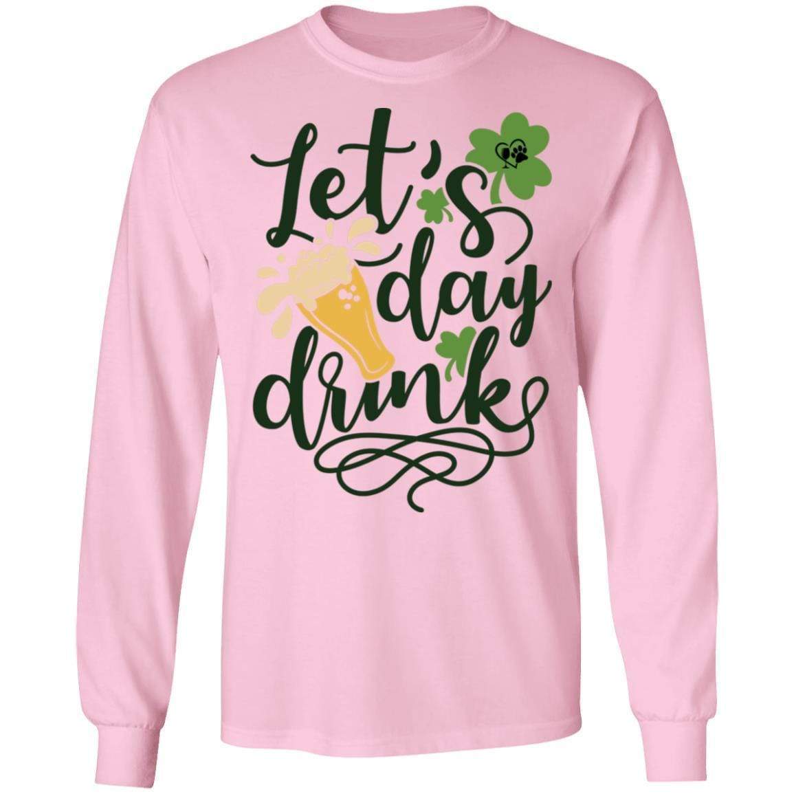 T-Shirts Light Pink / S Winey Bitches Co "Let's Day Drink" LS Ultra Cotton T-Shirt WineyBitchesCo