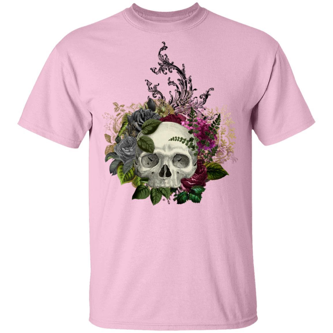 T-Shirts Light Pink / S Winey Bitches Co Skull Design #1 5.3 oz. T-Shirt WineyBitchesCo