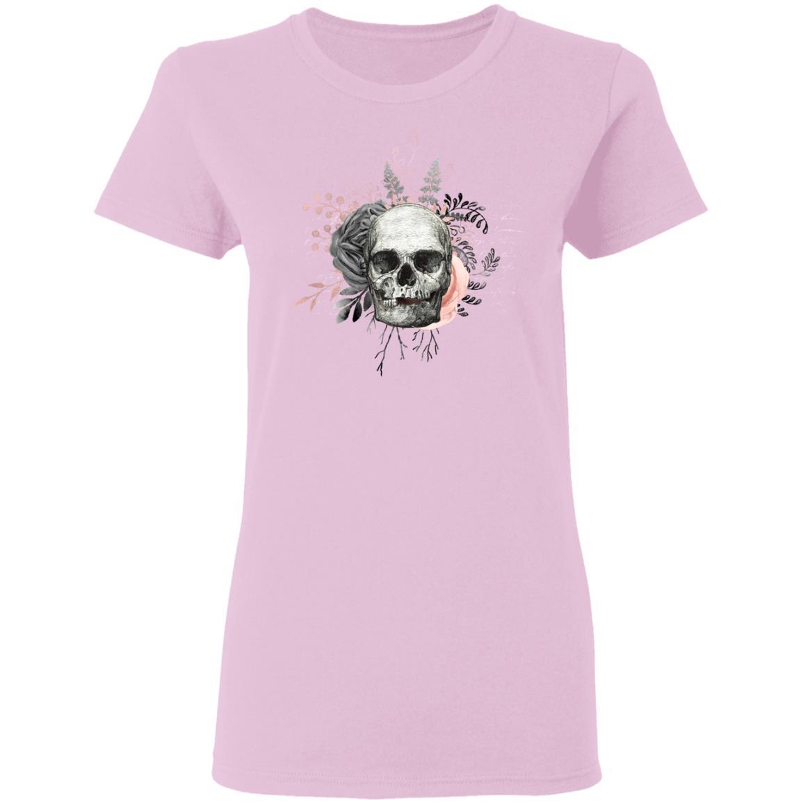 T-Shirts Light Pink / S Winey Bitches Co Skull Design # 3 Ladies' 5.3 oz. T-Shirt WineyBitchesCo
