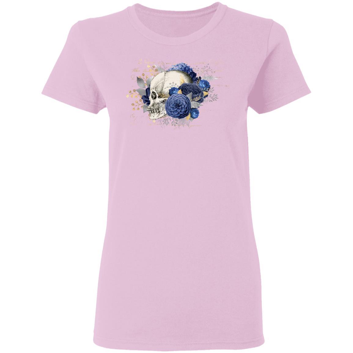 T-Shirts Light Pink / S Winey Bitches Co Skull Design #4 Ladies' 5.3 oz. T-Shirt WineyBitchesCo