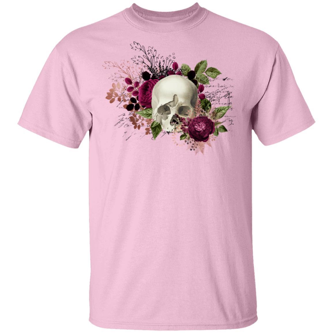 T-Shirts Light Pink / S Winey Bitches Co Skull Design #6 5.3 oz. T-Shirt WineyBitchesCo