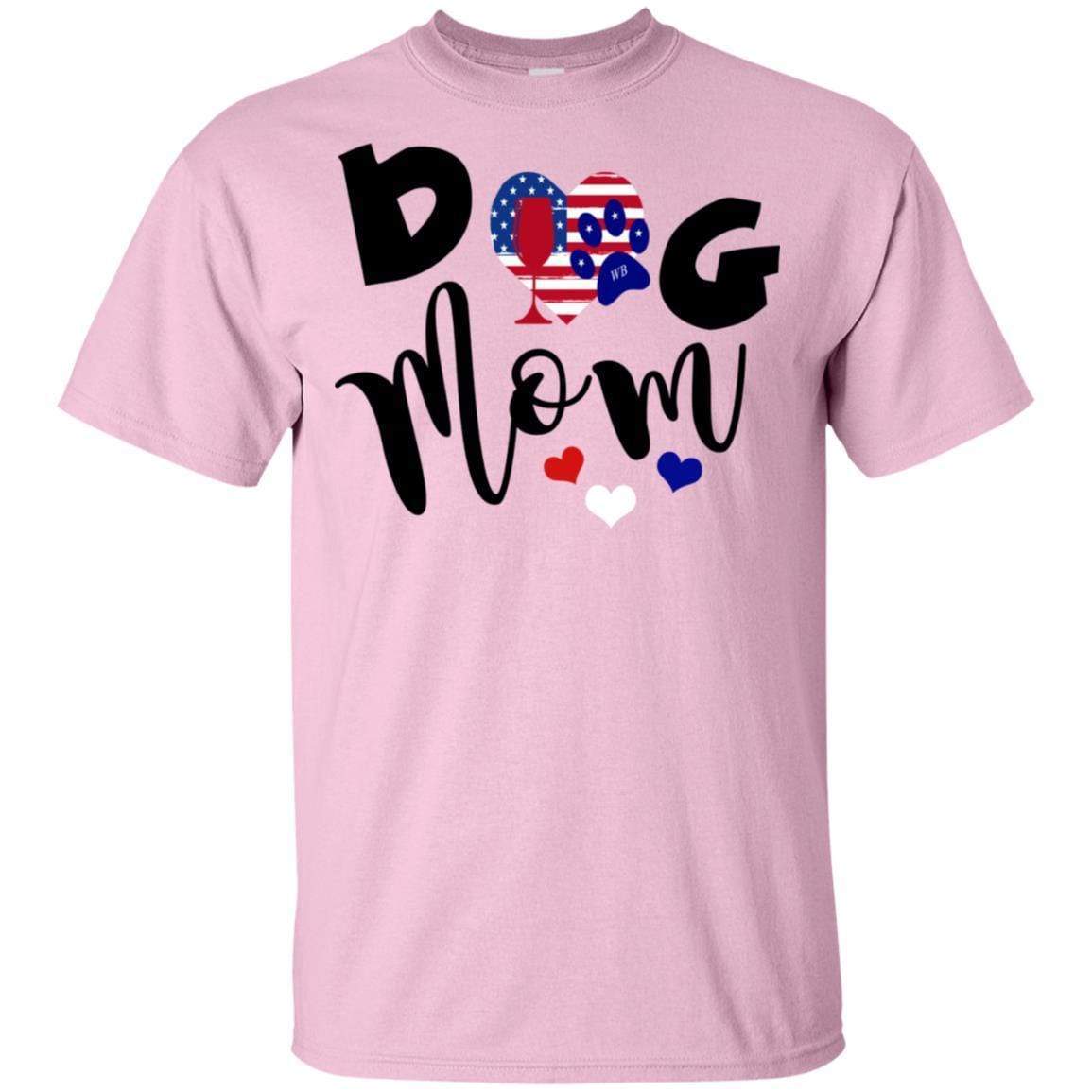 T-Shirts Light Pink / S WineyBitches.Co American Dog Mom Ultra Cotton T-Shirt WineyBitchesCo