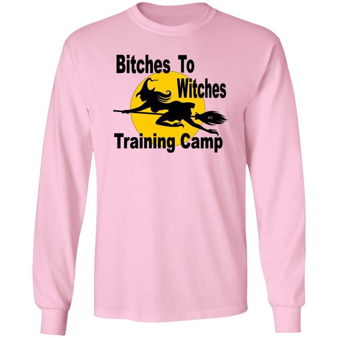 T-Shirts Light Pink / S WineyBitches.Co "Bitches To Witches Training Camp" LS Ultra Cotton T-Shirt WineyBitchesCo