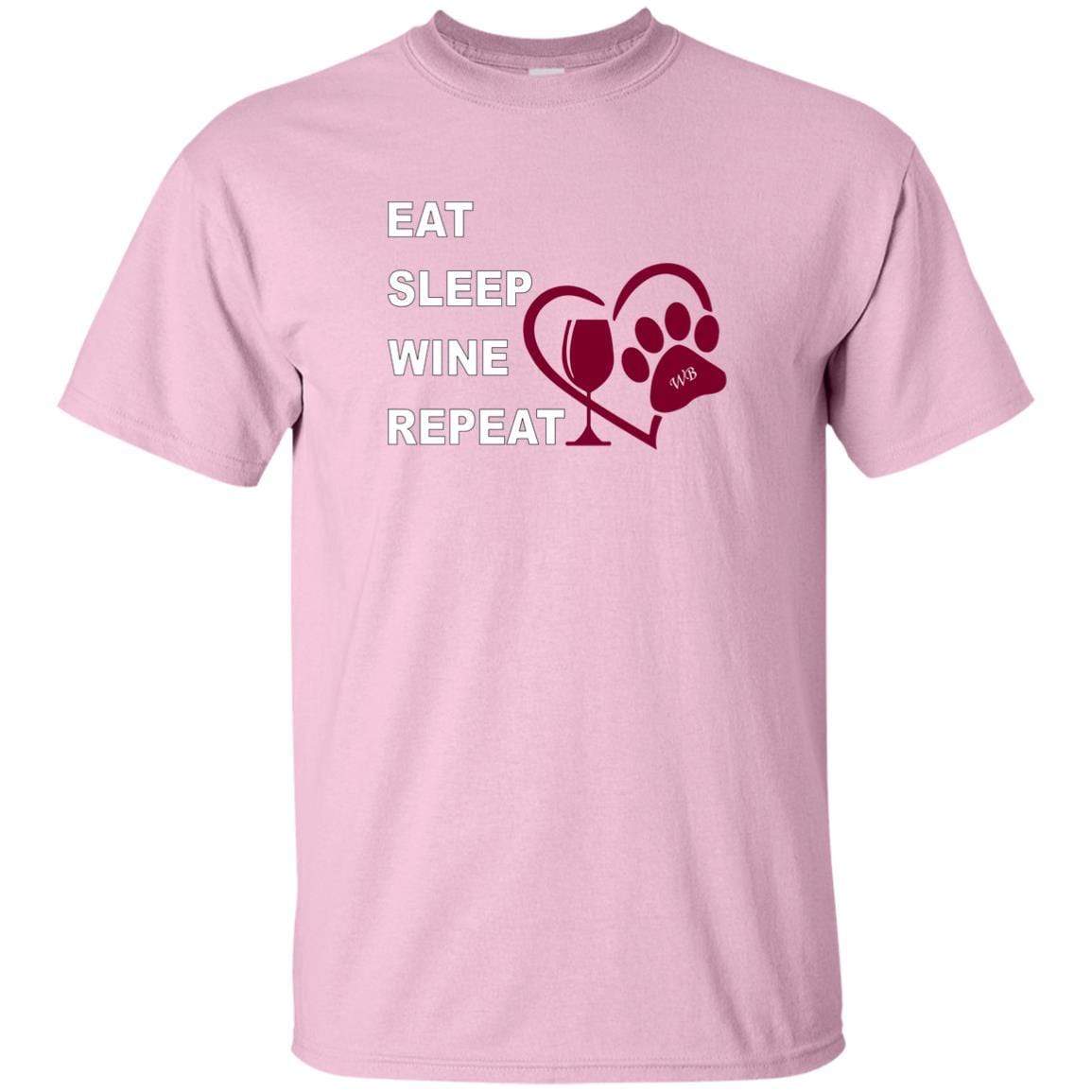 T-Shirts Light Pink / S WineyBitches.Co "Eat, Sleep, Wine, Repeat" Ultra Cotton T-Shirt WineyBitchesCo